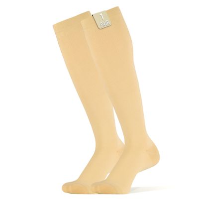 360 RELIEF Compression Socks for Women & Men, Flight Socks XXL Beige
