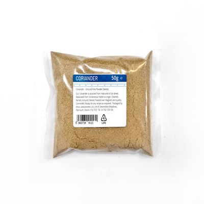Entirely Ingredients Ground Coriander 50g - Selected for Premium Quality - Premium Food Grade