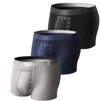3PCS Energy Field Therapy Men Pants, Magnetic Underwear for Man, Cotton Boxer Men Briefs Breathable, Stretchy Soft B,L
