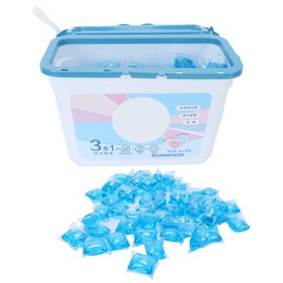 LIZEALUCKY 60PCS 8g Laundry Bead, Washer Scent Booster Beads for Clothes, Laundry Dissolve Cleaner for Cotton Linen Blended Synthetic Fiber(Blue)