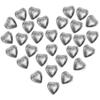 Silver Foiled Solid Milk Chocolate Love Hearts - Pack Of 30 - Perfect For Valentine's Day & Mother's Day view 1