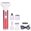 Electric Shaver for Women, Rechargeable Hair Removal Electric Razor USB Charging 5 in 1 Painless Shaver for Bikini Women Area/Nose/Armpit/Arm/Leg Hair Trimmer (Red) view 1