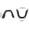 WEROFY Nose Pad Arm Holder,Replacement Metal Nose Pad Holder Nose Bridge,Black Silicone Eyeglass Nose Pad Replacement Screw-in Kids U Shaped Plastic Eyewear Nose Pad Arm view 2