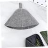 Beavorty Natural Sauna Hat Sauna Hats for Men Outdoor Saunas & Parts Sauna Hat Wool Felt Hats 2pcs Shower Cap House for Women and Men Gray Sauna Accessories view 3