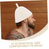 Beavorty Sauna Hat for Women Hair Protection Bath Sauna Cap Flexible Portable Reusable Bath Felt Hat view 3