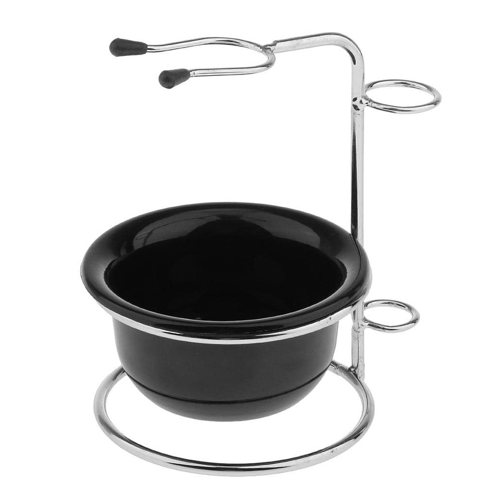 Amagogo Sleek Stainless Steel Shaving with Acrylic Bowl