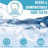 2 Pairs Fake Teeth Upper and Lower Teeth Veneer Whitening Cosmetic Teeth Veneer Dentures Snap on Veneers Comfortable Smile False Teeth Veneer for Adults, 2 Top and 2 Bottom Instant Veneers view 4