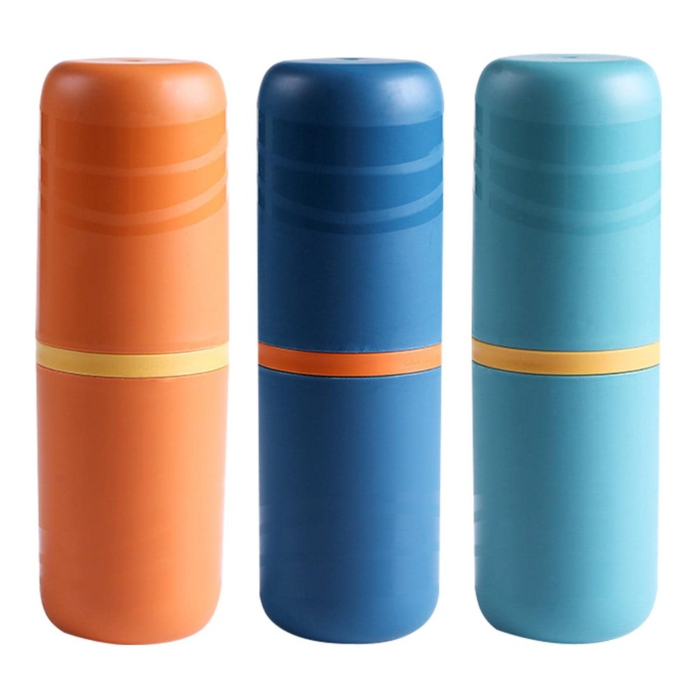 univolunaris Toothbrush Storage Case Portable, 3pcs Toothbrush Storage Case Portable Travel Container Waterproof Suitable for Hiking Traveling School Bathroom Accessories