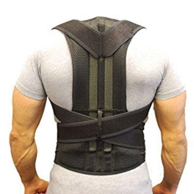 ZLCO Adjustable Posture Corrector Orthopedic Men's And Women's Back Support Straps Shoulder Braces Webbing Belt-black_oversized Back Brace Shoulder Support Back Support Belt For Men (Black oversized)