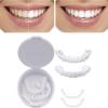 Fake Tooth Cover, 2 Pairs Dentures Veneers Upper and Lower Temporary False Teeth Cover Cosmetic Teeth Veneers Instant Perfect Smile Snap on Veneers Teeth for Men and Women view 1