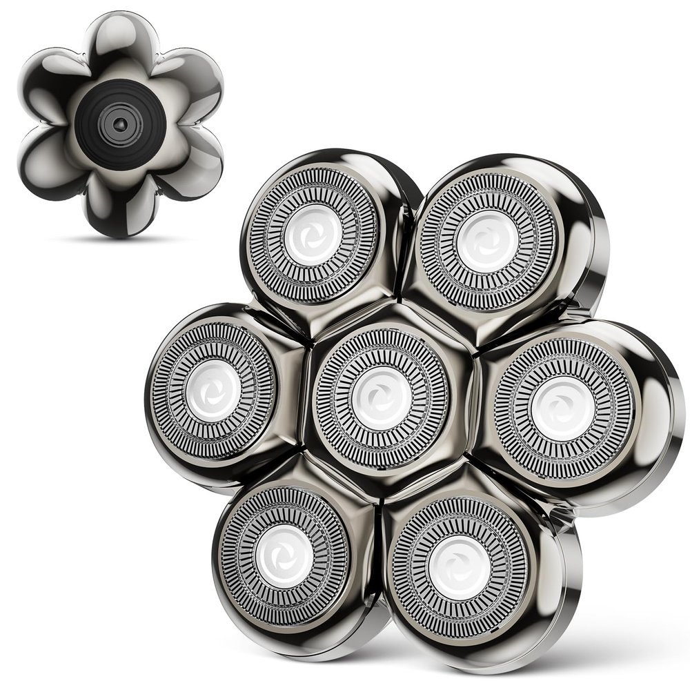 7 Blade Floating Replacement Shaving Head, Washable Shaver Blade Heads for Rotary Shavers, Wet & Dry Compatible