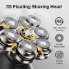 7 Blade Floating Replacement Shaving Head, Washable Shaver Blade Heads for Rotary Shavers, Wet & Dry Compatible view 2