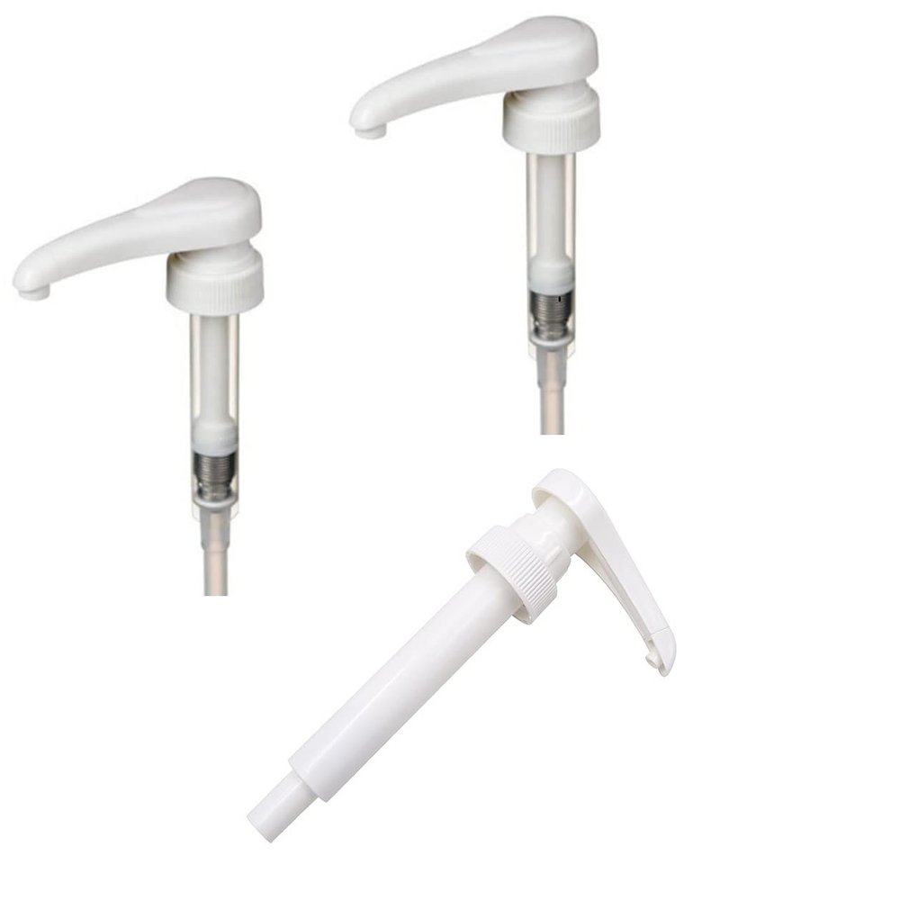 Adems Syrup Pumps for Sweetbird Syrup, Skinny Syrup, Jordans, Simply Syrup, Torrani, Starbucks, Routin Pack Contains White Pumps - Bottle Neck Size 28-410 (1)