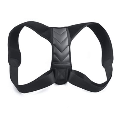 Women Adjustable Posture Corrector Back Support Strap Shoulder Lumbar Waist Spine Relief Belt (Color : Black, Size : S Code)