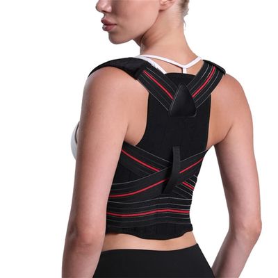 Adjustable Posture Corrector Back Support Shoulder Back Brace Correction Spine Postural Fixer Tape (Color : Black, Size : L code)
