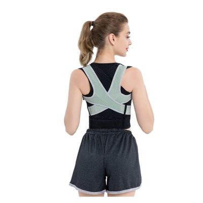 Adjustable Adult Corset Posture Correction Belt Back Posture Corrector Shoulder Lumbar Brace Spine Support Belt (Color : Black, Size : XXL Code)