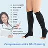 VARCOH Compression Socks for Women,Compression socks Men (S-4XL) Wide Plus Size Flight Socks for Women 20-30 mmHg Knee High Open Toe, Best for Improve Varicose Veins,Leg Blood Circulation (XXL,Black) view 3