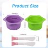 2pcs Wax Pot Liner, Petal Type Silicone Reusable Wax Warmer Liner with 2pcs Silicone Wax Spatula Non-Stick Wax Warmer Liners for 16 Oz Electric Waxing Kit (Purple, Green) view 2