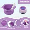 2pcs Wax Pot Liner, Petal Type Silicone Reusable Wax Warmer Liner with 2pcs Silicone Wax Spatula Non-Stick Wax Warmer Liners for 16 Oz Electric Waxing Kit (Purple, Green) view 4