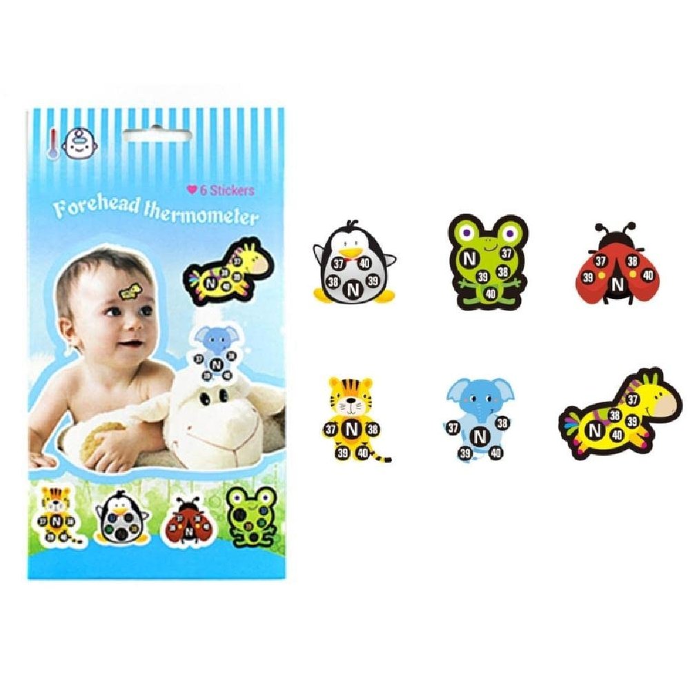 Stick-On Fever Indicator Cute Cartoon Forehead Fever Stickers Temperature Fever Patch for Kids Baby Adults Home Supplies fever patches animal appearance continuously fever temperature monitoring