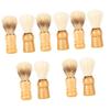 minkissy 10pcs Wood Handle Shaving Brush for Men Pig Bristle Beard Grooming Tool for Home and Travel Use Father's Day view 1