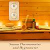 Puooifrty Wooden Sauna Thermometer and Hygrometer 2 in 1 Humidity Temperature Measurement Family Hotel Sauna Room view 2