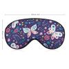 Butterflies and Flowers Sleep Mask Night Cover Eye for Women Men BlockLight for Airplane Travel Nap Adjustable Strap view 2