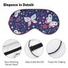Butterflies and Flowers Sleep Mask Night Cover Eye for Women Men BlockLight for Airplane Travel Nap Adjustable Strap view 3