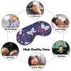 Butterflies and Flowers Sleep Mask Night Cover Eye for Women Men BlockLight for Airplane Travel Nap Adjustable Strap view 4