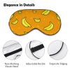 Banana Pattern with Orange Sleep Mask Soft Blindfold Portable Eye Mask with Adjustable Strap for Men Women view 3