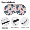Blue Butterfly Sleep Mask Soft Blindfold Portable Eye Mask with Adjustable Strap for Men Women view 3