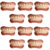 PROPFE Instant False Teeth Unisex Temporary Veneers False Teeth Top Bottom Silicone Dentures Cover Alternative Dentures for Men And Women Natural Tone Reusable,10 pairs view 1