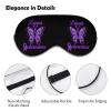 Butterfly Lupus Awareness Ribbon Sleep Mask Soft Blindfold Portable Eye Mask with Adjustable Strap for Men Women view 3