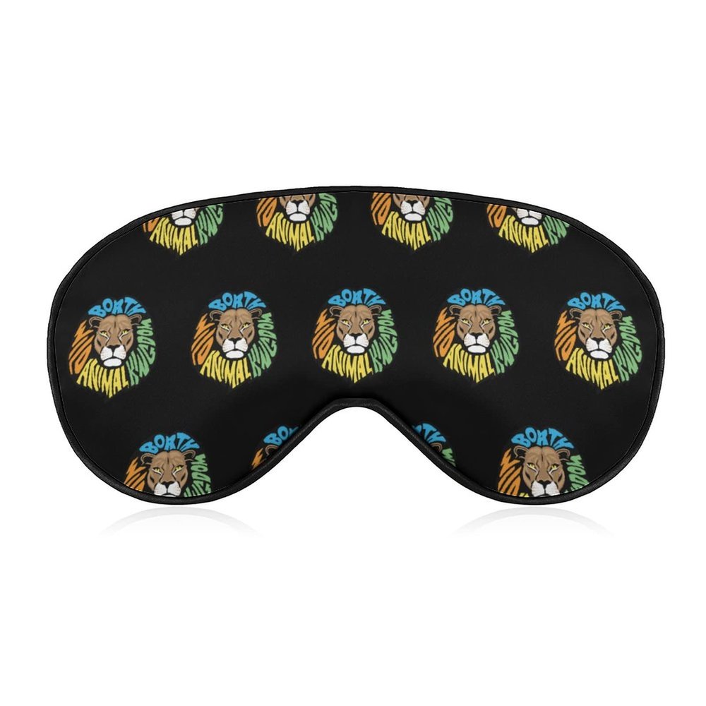 Lion Wild Animal Kingdom Sleep Mask Night Cover Eye for Women Men BlockLight for Airplane Travel Nap Adjustable Strap