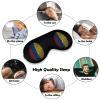 Colombia Flag Finger Sleep Mask Soft Blindfold Portable Eye Mask with Adjustable Strap for Men Women view 4