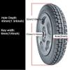 12 1/22 1/4, 12 Inch Electric Wheelchair Replacement Rear Wheels, Rubber Solid Tires, Grey, Bearing 17mm(11/16inch), 1 Pair view 2