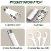 Dental Floss Dispenser Portable Dental Floss Dispenser with 100 Dental Floss Sticks Automatic Popup Dental Floss Dispenser Reusable Floss Dispenser Dental Floss Storage Box for Travel (Green) view 4