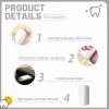 Dental Floss Dispenser, Portable Dental Floss Dispenser with 100 Dental Floss Sticks, Automatic Popup Dental Floss Dispenser, Reusable Floss Dispenser, Dental Floss Storage Box for Travel (White) view 3