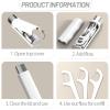 Dental Floss Dispenser, Portable Dental Floss Dispenser with 100 Dental Floss Sticks, Automatic Popup Dental Floss Dispenser, Reusable Floss Dispenser, Dental Floss Storage Box for Travel (White) view 4