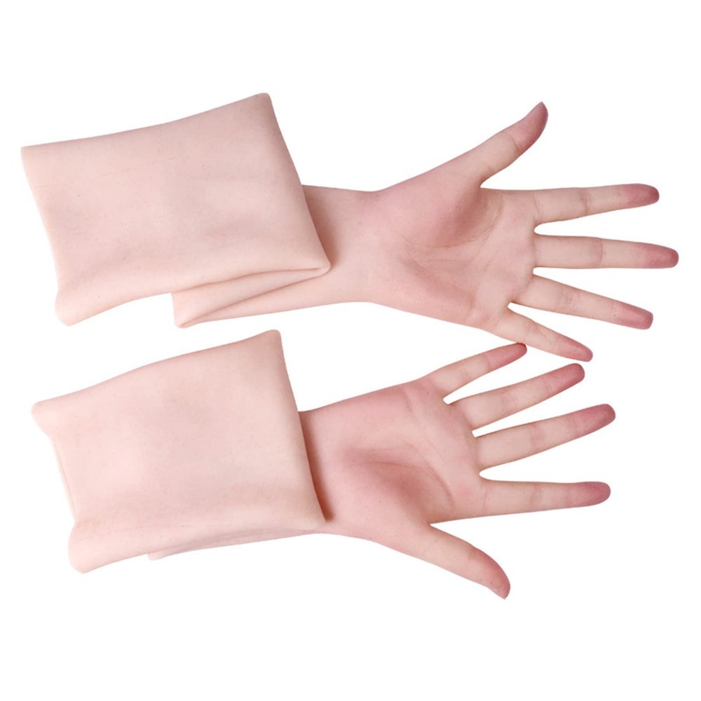XSWL 65CM Length Realistic Soft Female Silicone Hand Glove for Crossdresser Transgender Shemale Drag Queen,#3