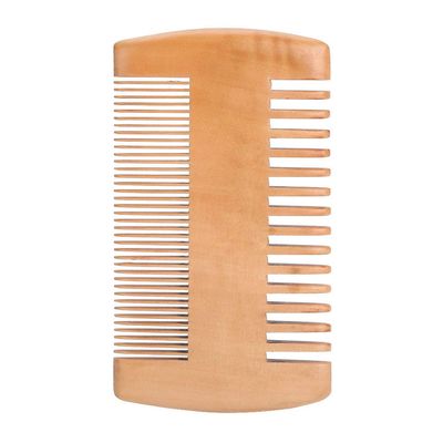 Wooden Beard Comb,Shaving Comb,Double end Beard Comb,Anti Static Wood Pocket Comb with Double end Fine and Coarse Teeth