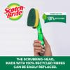 Scotch-Brite Heavy Duty Liquid Dispensing Dishwand  Soap Dispensing Brush with Scrubber and Handle, Tough on Stains, Gentle on Hands, for Home Kitchen, Green view 4