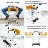 UIBAO Bathroom Wheelchairs Seated Patient Lift,Accessibility Commode Wheelchair,360 Universal Wheel,with Folding Armrests,Bedpan and Soft Seat,for Nursing Home Rehabilitation Wheelchair,Brown view 2