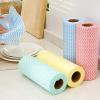 HUFFA 50 Pcs/Rolls Disposable Reusable Kitchen Rolls Non-Woven Kitchen Cloth Rolls Cleaning Rags Scouring Pads Dish Towels (Color : Orange) view 2