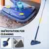 360 Degree Rotating Adjustable Cleaning Mop With 6 Heads, Telescopic Triangle For Washing Floor, Rotatable Extendable Long Handle, Shine Mope With Microfiber Swivel, Quick Dry for Effortless, Tidy Set view 3