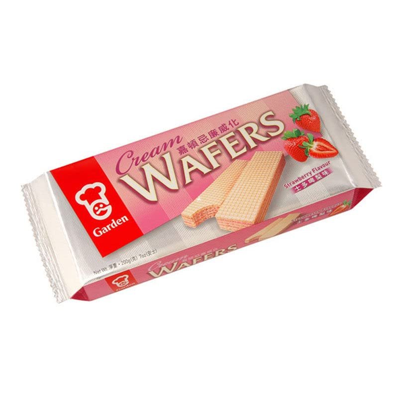 Garden Cream Wafers Strawberry Flavour 200g