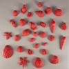 30 x Edible 3D seashells shells shell icing toppers, cake cupcakes decorations T007 (Red) view 2
