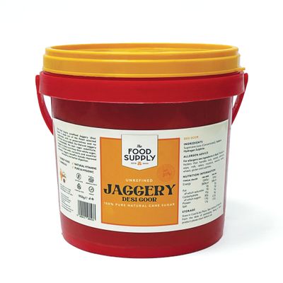 Jaggery, Goor (Cane Sugar) 1950g - Natural Sweetner, Sugar Alternative - Great Natural Replacement for White Sugar - Unrefiened