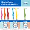 TePe Interdental Brush Angle, Angled Dental Brush for Teeth Cleaning, Pack of 25, 0.45 mm, Extra-Small/Small Gaps, Orange, Size 1 view 4