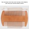 Beard Comb Brush Set with Storage Bag, Skin Friendly Beard Brush with Soft Bristles, Double Sided Mustache Beard Comb Kit for Styling, Durable Beard Care Kit for Home Hair Salon view 3